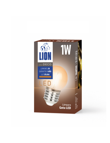Lámpara Filamento LED 1W Cálida [LA01W-G-C]