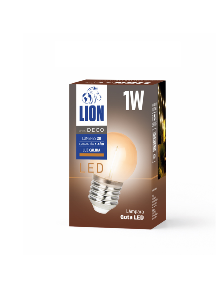 Lámpara Filamento LED 1W Cálida [LA01W-G-C]