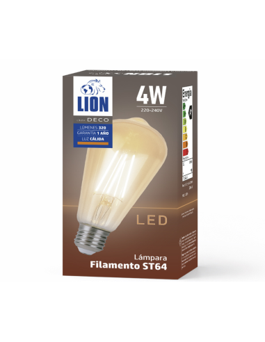 Lámpara Filamento LED 4W Cálida [LFH4W-V-C]
