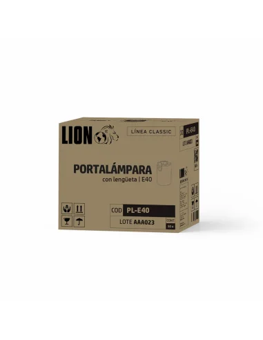 Portalámpara con lengüeta E40  [PL-E40]