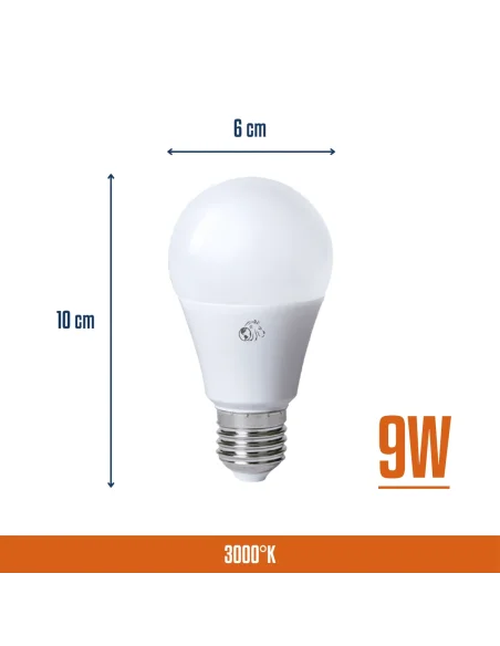 Bulbo LED 9W Cálida [LA09W-C]