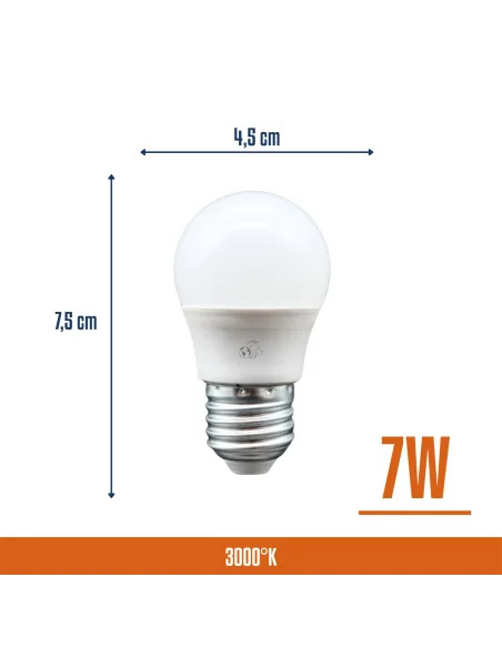 Lámpara gota LED 7W Cálida [LG07W-C]