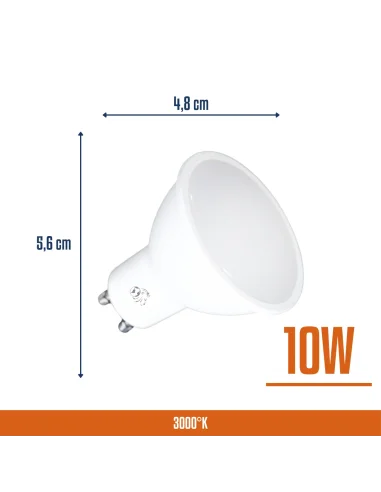Lámapra Dicroica LED 10W Cálida [LD10W-C]
