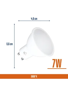 Lámpara Dicroica LED 7W Cálida [LD07W-C] 2