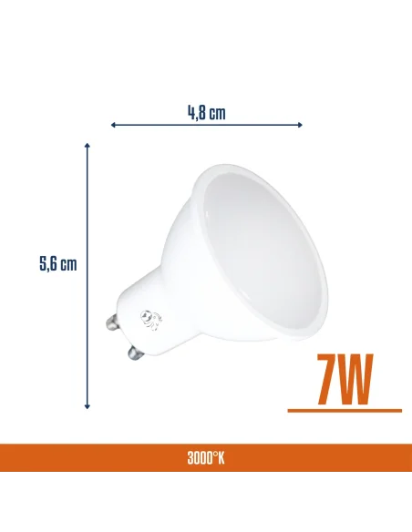 Lámpara Dicroica LED 7W Cálida [LD07W-C]