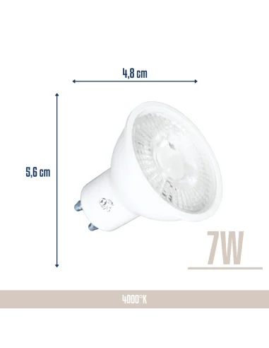 Lámpara Dicroica LED Lupa 7W Neutra [LD07W-L-N]