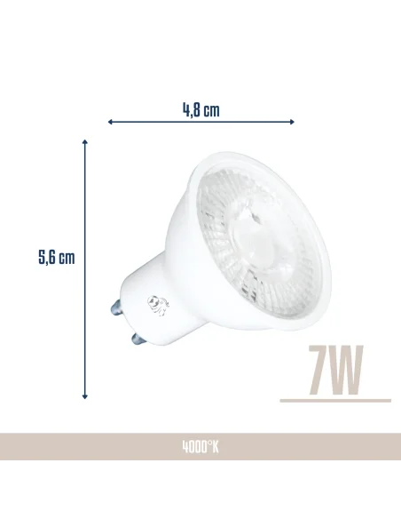 Lámpara Dicroica LED Lupa 7W Neutra [LD07W-L-N]
