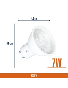 Lámpara Dicroica LED Lupa 7W Cálida [LD07W-L-C] 2