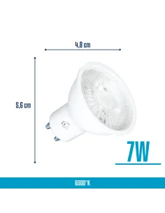 Lámpara Dicroica LED Lupa 7W Fría [LD07W-L-F] 2