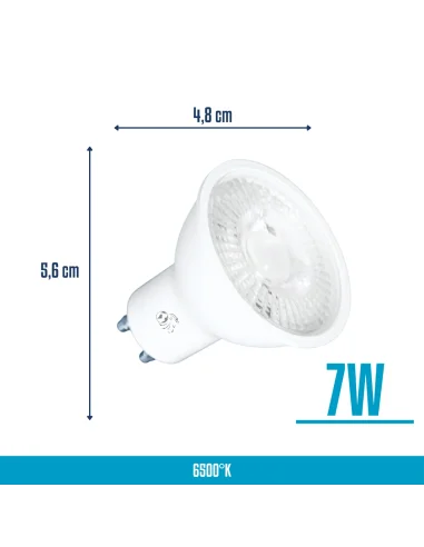 Lámpara Dicroica LED Lupa 7W Fría [LD07W-L-F]