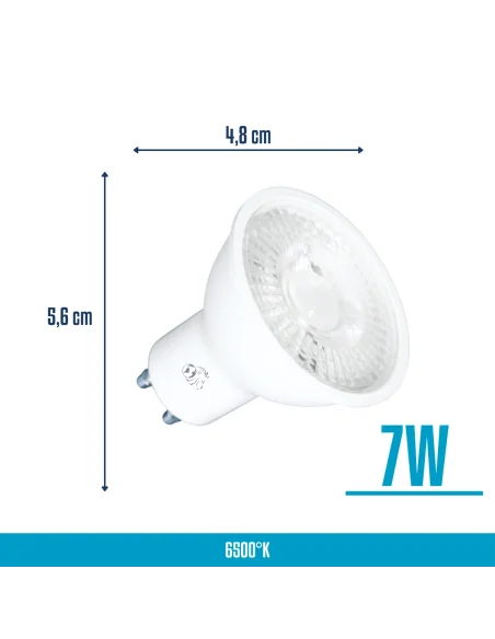 Lámpara Dicroica LED Lupa 7W Fría [LD07W-L-F]