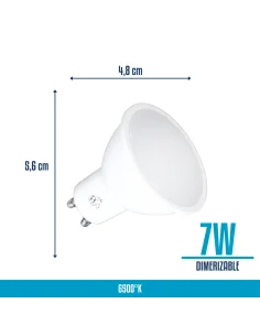 Lámpara Dicroica LED Dimerizable 7W Fría [LD07W-D-F] 2
