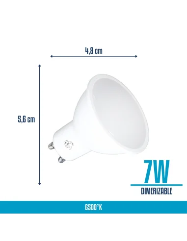 Lámpara Dicroica LED Dimerizable 7W Fría [LD07W-D-F]