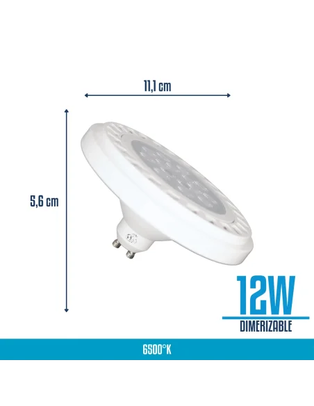 Lámpara AR111 Dimerizable 12W Fría [LD12W-D-F]