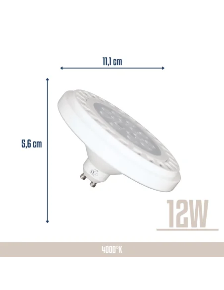 Lámpara AR111 Blanca 12W Neutra [LD12W-N]