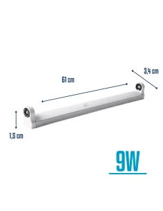 Listón de chapa para tubo LED 9W  [TFB06-1P] 2
