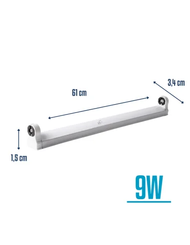 Listón de chapa para tubo LED 9W  [TFB06-1P]
