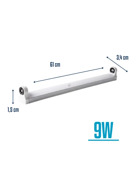 Listón de chapa para tubo LED 9W  [TFB06-1P]