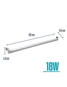 Listón de chapa para tubo LED 18W  [TFB12-1P] 2