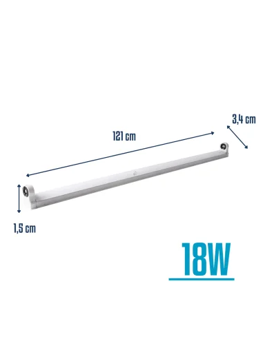 Listón de chapa para tubo LED 18W  [TFB12-1P]