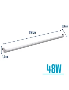 Listón de chapa para tubo LED 48W  [TFB24-1P] 2