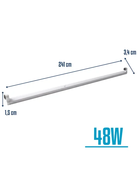 Listón de chapa para tubo LED 48W  [TFB24-1P]