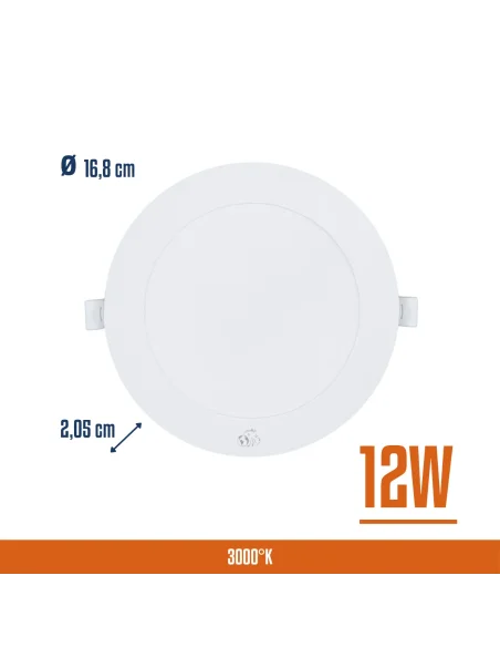 Panel de embutir LED 12W Cálida [LPRE12W-C]