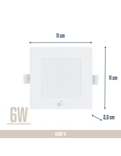 Panel de embutir LED 6W cuadrado Neutra [LPCE06W-N] 2