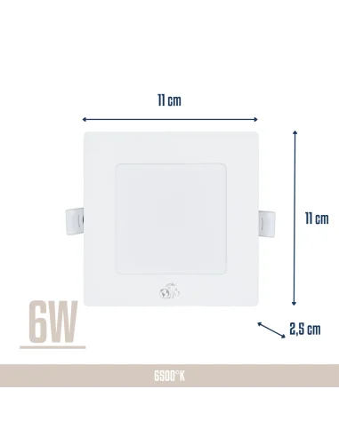 Panel de embutir LED 6W cuadrado Neutra [LPCE06W-N]