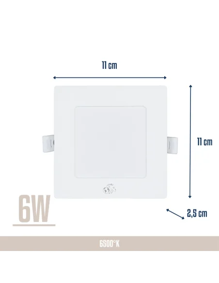 Panel de embutir LED 6W cuadrado Neutra [LPCE06W-N]