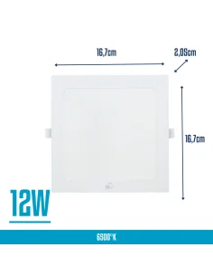 Panel de embutir LED 12W cuadrado Fría [LPCE12W-F] 2