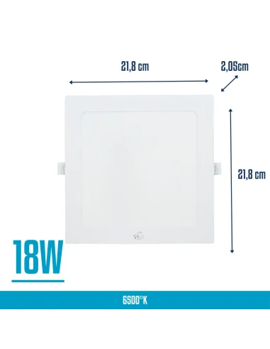 Panel de embutir LED 18W cuadrado Fría [LPCE18W-F]