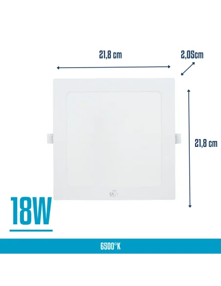 Panel de embutir LED 18W cuadrado Fría [LPCE18W-F]