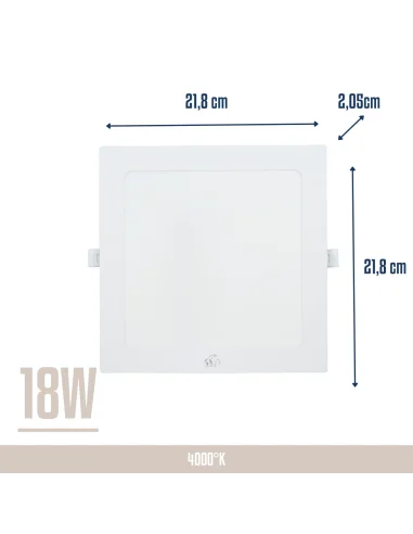 Panel de embutir LED 18W cuadrado Neutra [LPCE18W-N]