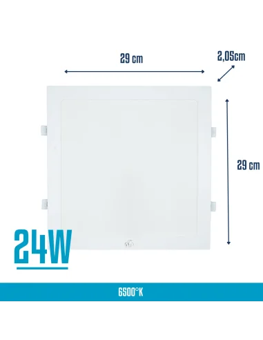 Panel de embutir LED 24W cuadrado Fría [LPCE24W-F]