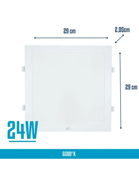 Panel de embutir LED 24W cuadrado Fría [LPCE24W-F]
