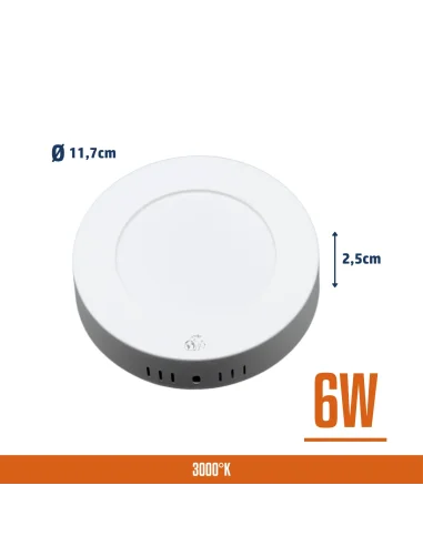 Panel de aplicar LED 6W Cálida [LPRA06W-C]