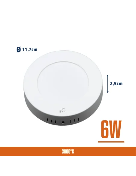 Panel de aplicar LED 6W Cálida [LPRA06W-C]