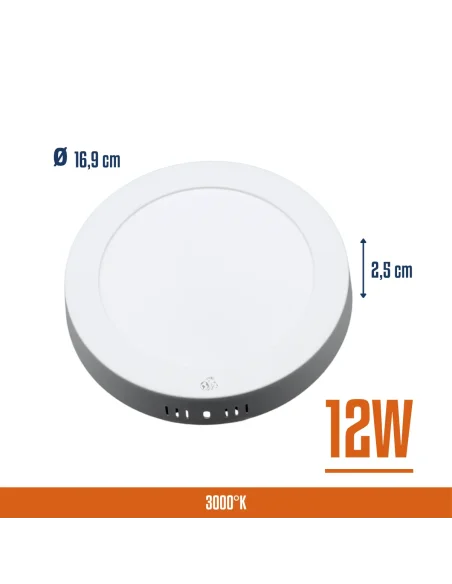 Panel de aplicar LED 12W Cálida [LPRA12W-C]
