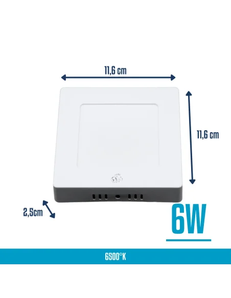 Panel de aplicar LED 6W cuadrado Fría [LPCA06W-F]