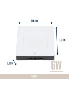 Panel de aplicar LED 6W cuadrado Neutra [LPCA06W-N] 2