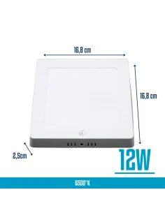 Panel de aplicar LED 12W cuadrado Fría [LPCA12W-F] 2