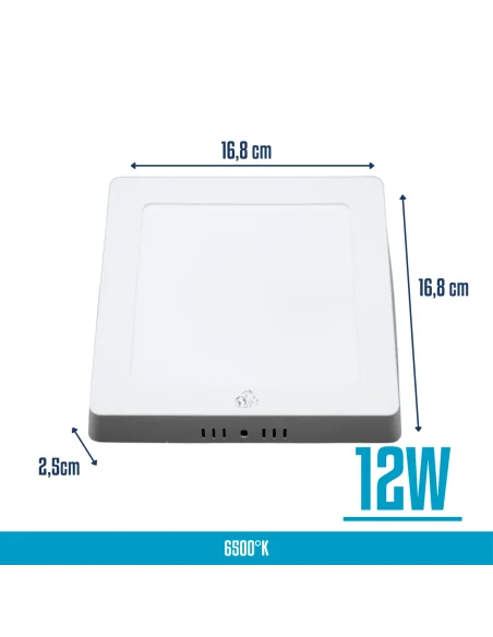 Panel de aplicar LED 12W cuadrado Fría [LPCA12W-F]