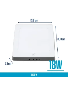 Panel de aplicar LED 18W cuadrado Fría [LPCA18W-F] 2