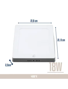 Panel de aplicar LED 18W cuadrado Neutra [LPCA18W-N] 2
