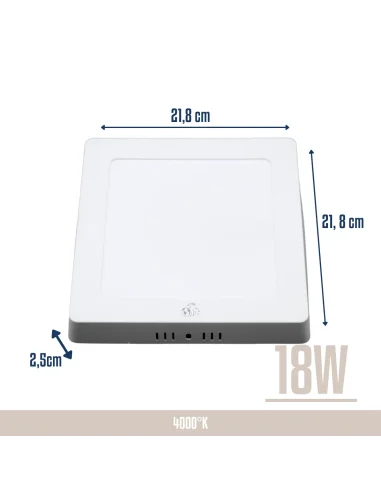 Panel de aplicar LED 18W cuadrado Neutra [LPCA18W-N]