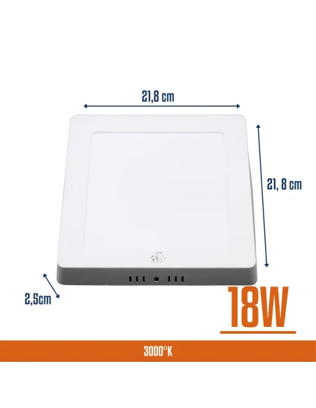 Panel de aplicar LED 18W cuadrado Cálida [LPCA18W-C]