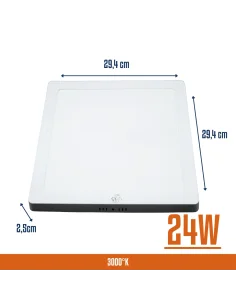 Panel de aplicar LED 24W cuadrado Cálida [LPCA24W-C] 2