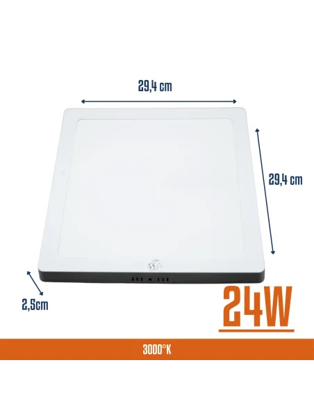 Panel de aplicar LED 24W cuadrado Cálida [LPCA24W-C]
