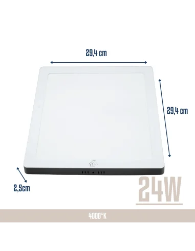 Panel de aplicar LED 24W cuadrado Neutra [LPCA24W-N]
